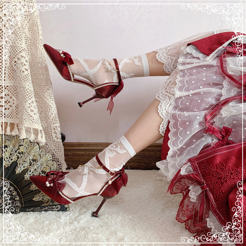 Sky Rabbit - Flower Wedding Elegant Lolita High Heel Shoes