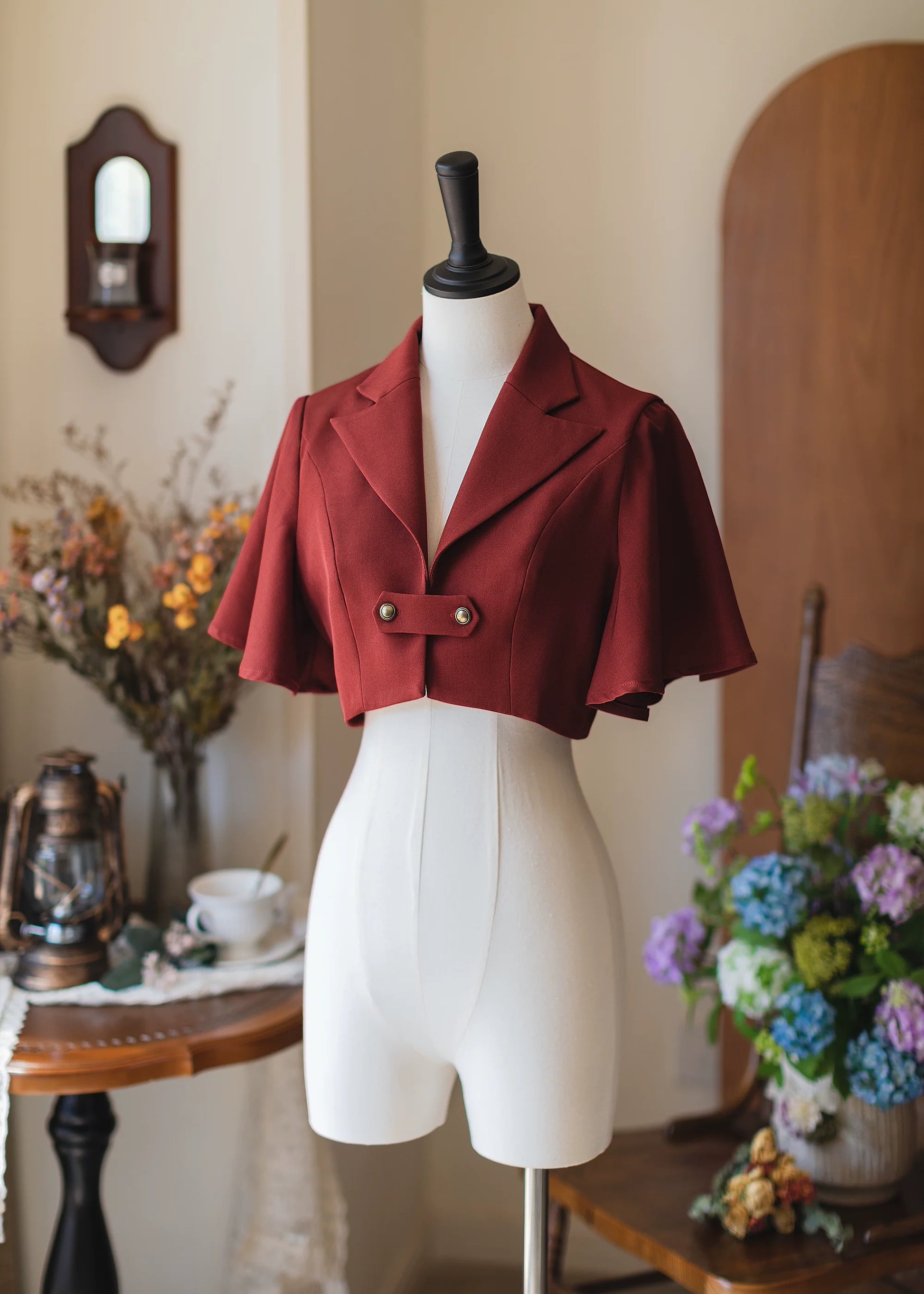 Forest Wardrobe - Vintage Lolita Fishbone Halter SK, Autumn Jacket