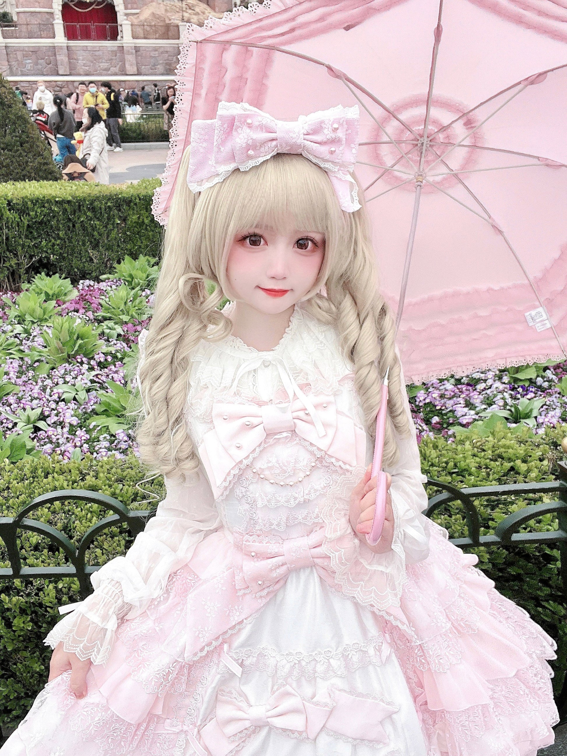 Cheese Cat - Sweet Lolita KC Lace Butterfly Lolita KC with Pearl