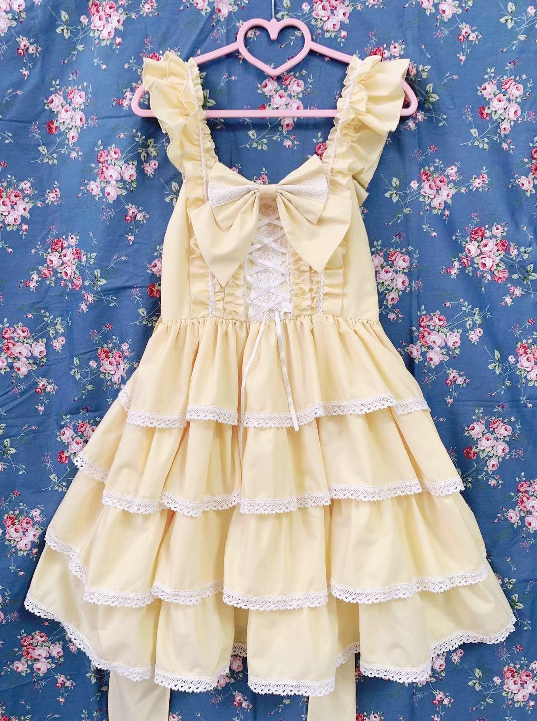 Ilovexiaolu - Princess Tata Kawaii Solid Color Lolita JSK