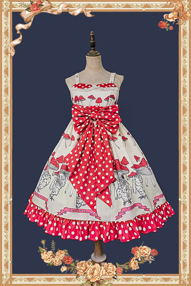 Infanta - Mushroom - Sweet Lolita JSK Dress Printing Dress Short Sleeve Shirt
