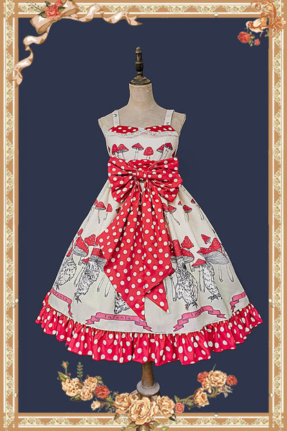 Infanta - Mushroom - Sweet Lolita JSK Dress Printing Dress Short Sleeve Shirt