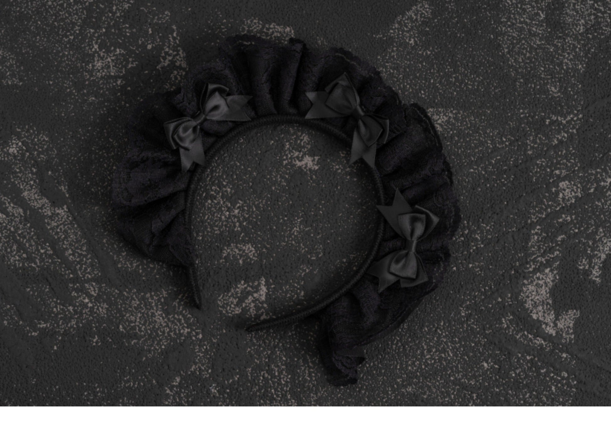 Strange Sugar - Gothic Lolita Lace Black Headband