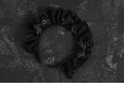 Strange Sugar - Gothic Lolita Lace Black Headband