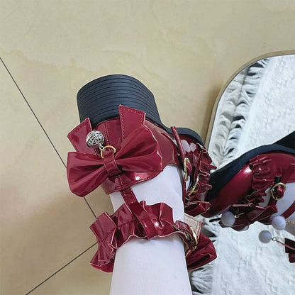 Fairy Godmothe - Preppy Style Flat Shoes Mid Heel Round Toe Lolita Shoes