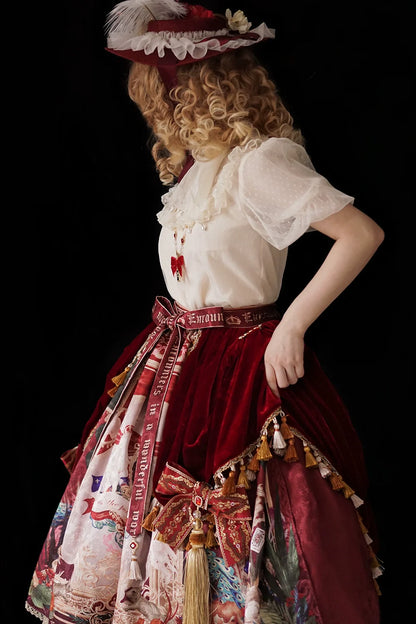 Miss Point - Kaleidoscope - Classical Lolita Shirt Dot Gauze Detachable Puff Sleeve Blouse Customized