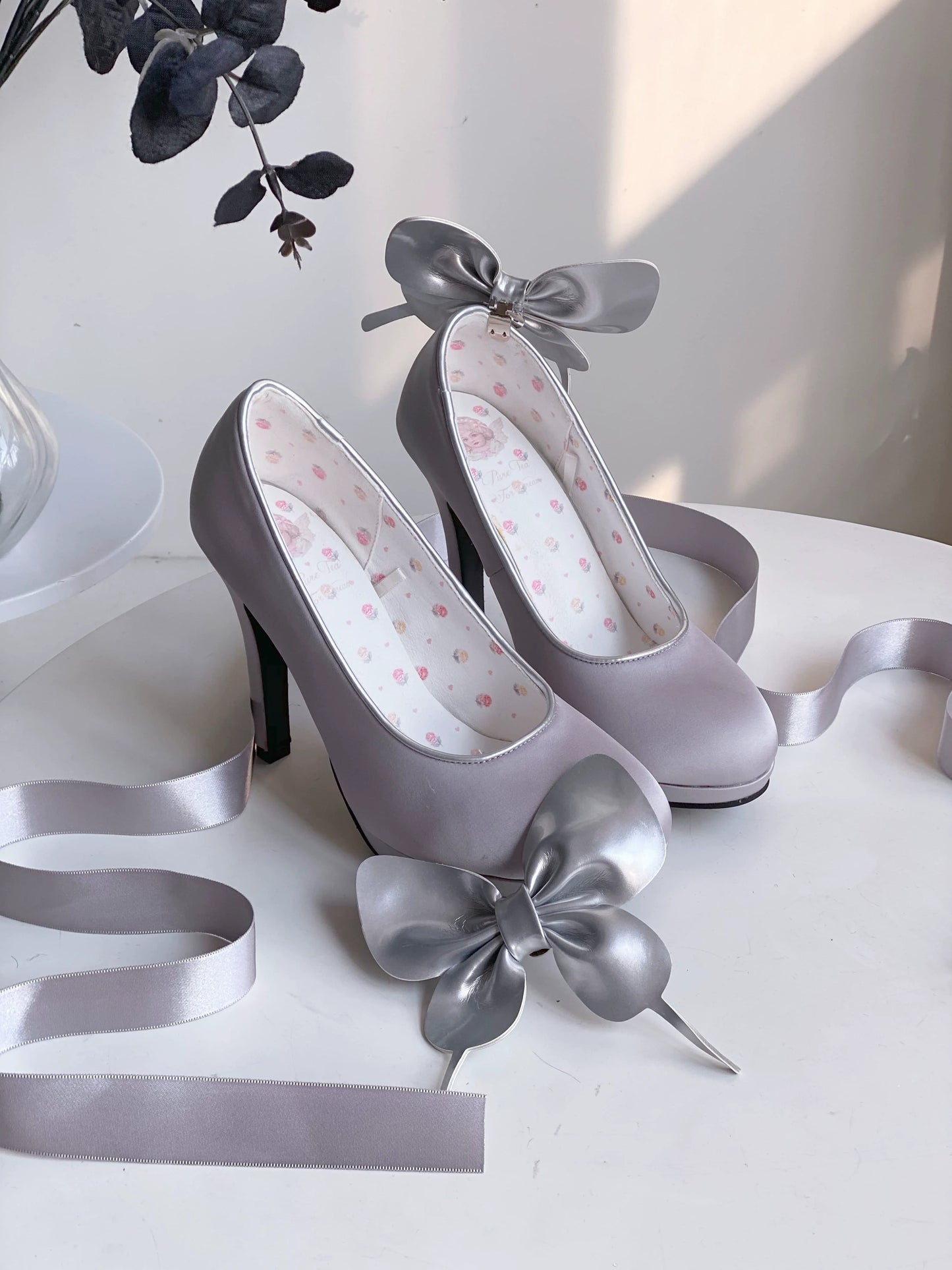 Pure Tea For Dream - Butterfly Specimen - Ballet Style Lolita Shoes Elegant Platform Lolita Heels