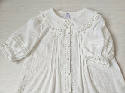 Youlan Lane - Cotton Sweet Lolita Blouse, Single / Fleece Lined Version