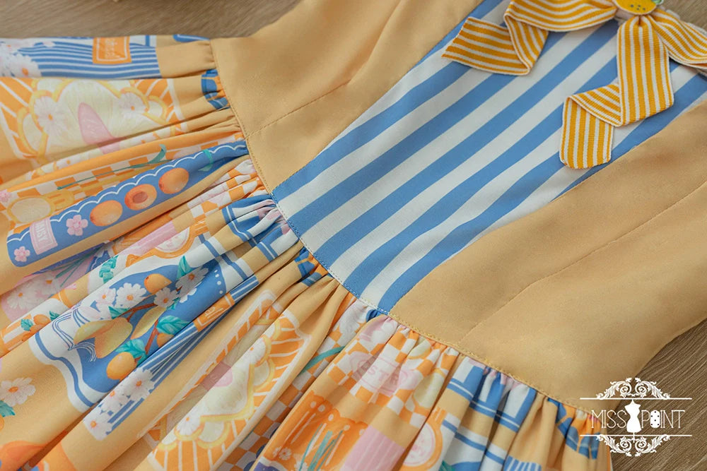 Miss Point - Daisy Lemon - Daily Lolita Lemon Print JSK Customized