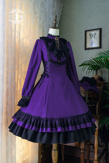 Miss Point - Perintz Manor - Gothic Lolita OP Long Sleeve Retro Lolita Dress