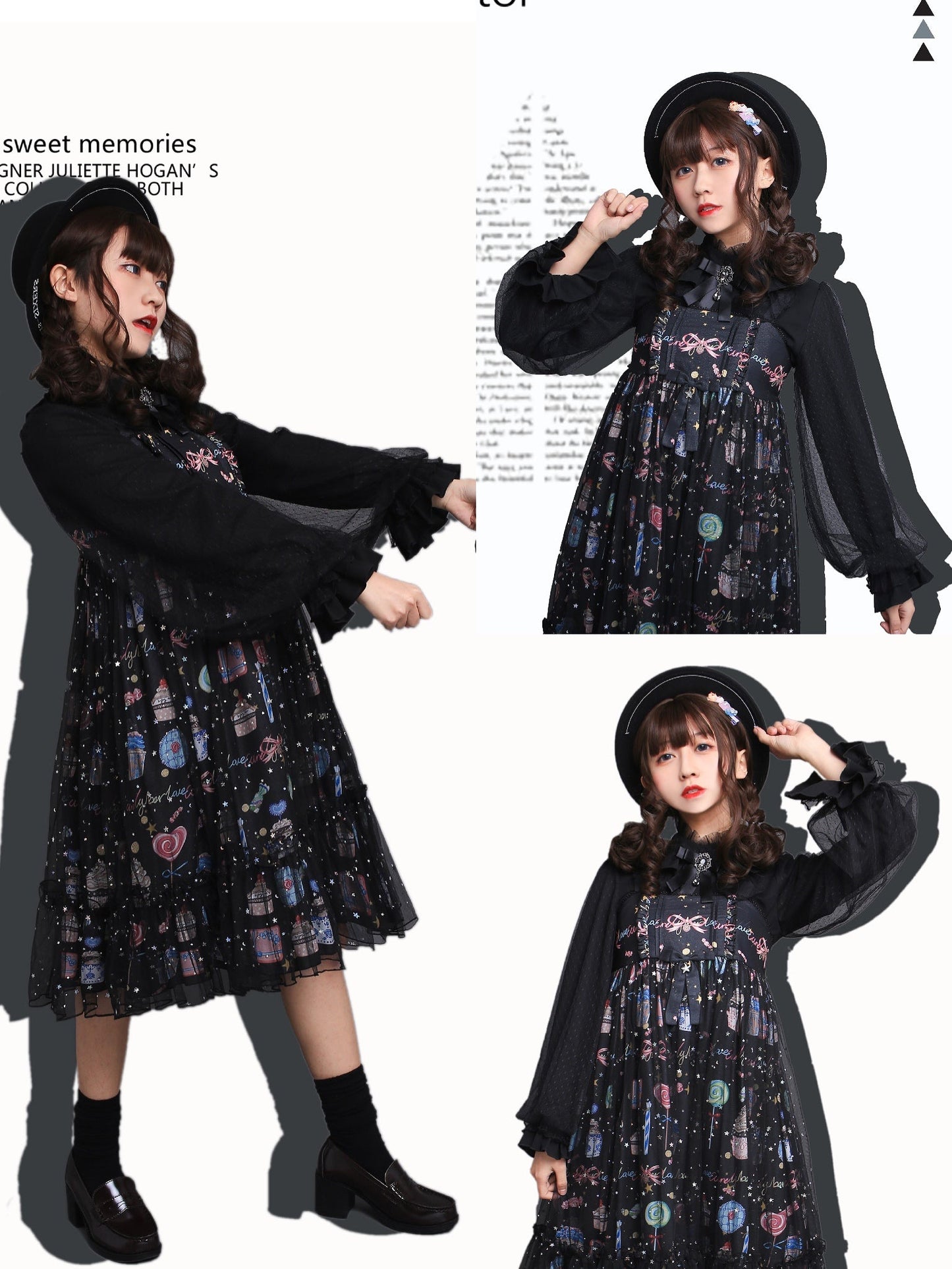 Kencrlo - Dim Moonlight - Classic Lolita Chiffon Yarn Inner Blouse