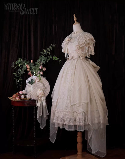 BittterSweet - Vintage Lolita OP Dress Old School Lace Long Dress