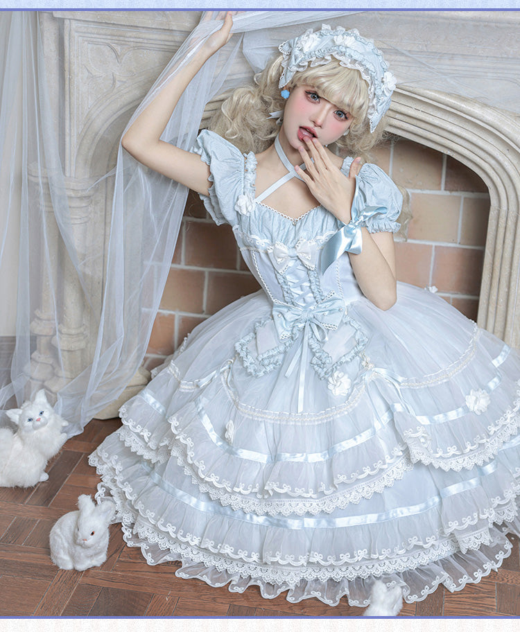 Puppets and Doll - Sweet Lolita OP Dress Multicolor