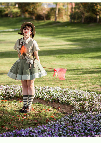 Piggy Bun - Bunny Trip - Ouji Lolita Green Cute Suits