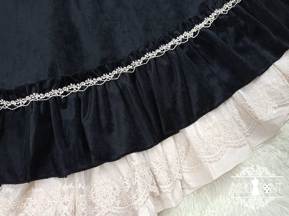 Miss Point - Customized Lolita Dress Vintage Elegant Velvet OP Dress