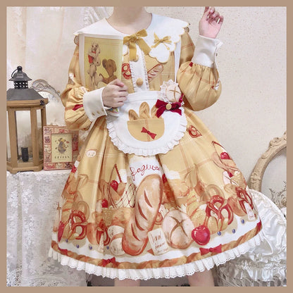 Chemical Romance - Freshly Baked Bread - Sweet Lolita OP Dress Long Sleeve Dress