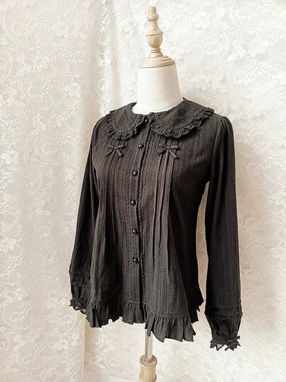 Youlan Lane - Cotton Sweet Lolita Blouse, Single / Fleece Lined Version