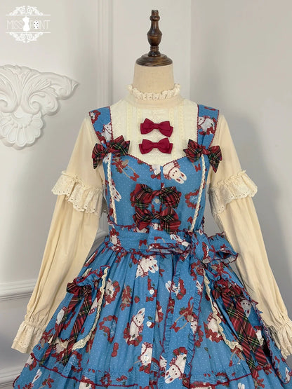 Miss Point - Forest Berry Bunny - Sweet Lolita JSK Elegant Bunny Print Dress