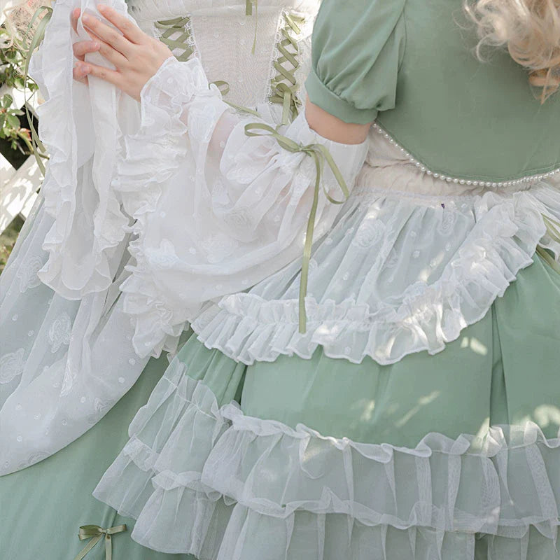 Daydream Whisper - Toting Basil - Wedding Lolita Dress Accessories Bolero Necklace Cuffs Side Clip