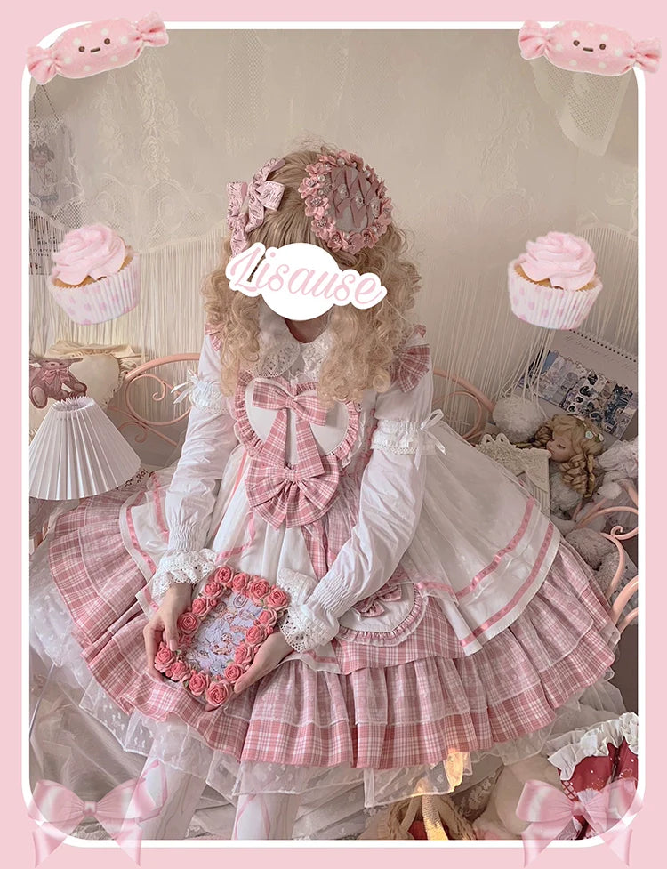 Half Sweet Lolita - Sweetheart Rescue - Sweet Lolita Dress Pink Lolita JSK Dress