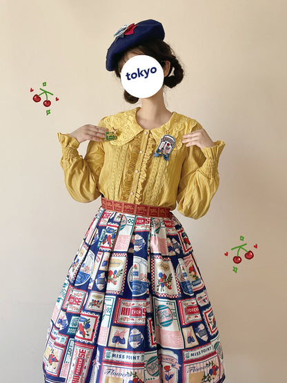 Miss Point - Strawberry Rose - Vintage American High Waist Lolita SK