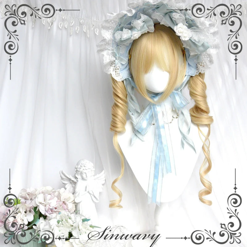 Sinwavy - Kawaii Lolita Wig Blonde Double Ponytail Wig