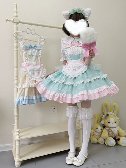 Sugar Girl - Cat Ear Tale - Sweet Lolita Jumper Dress Suspender Dress