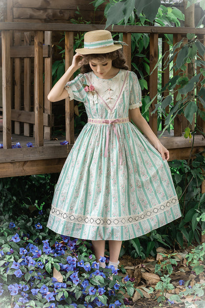 Miss Point - Happy Summer Elegant Lolita Floral OP Dress