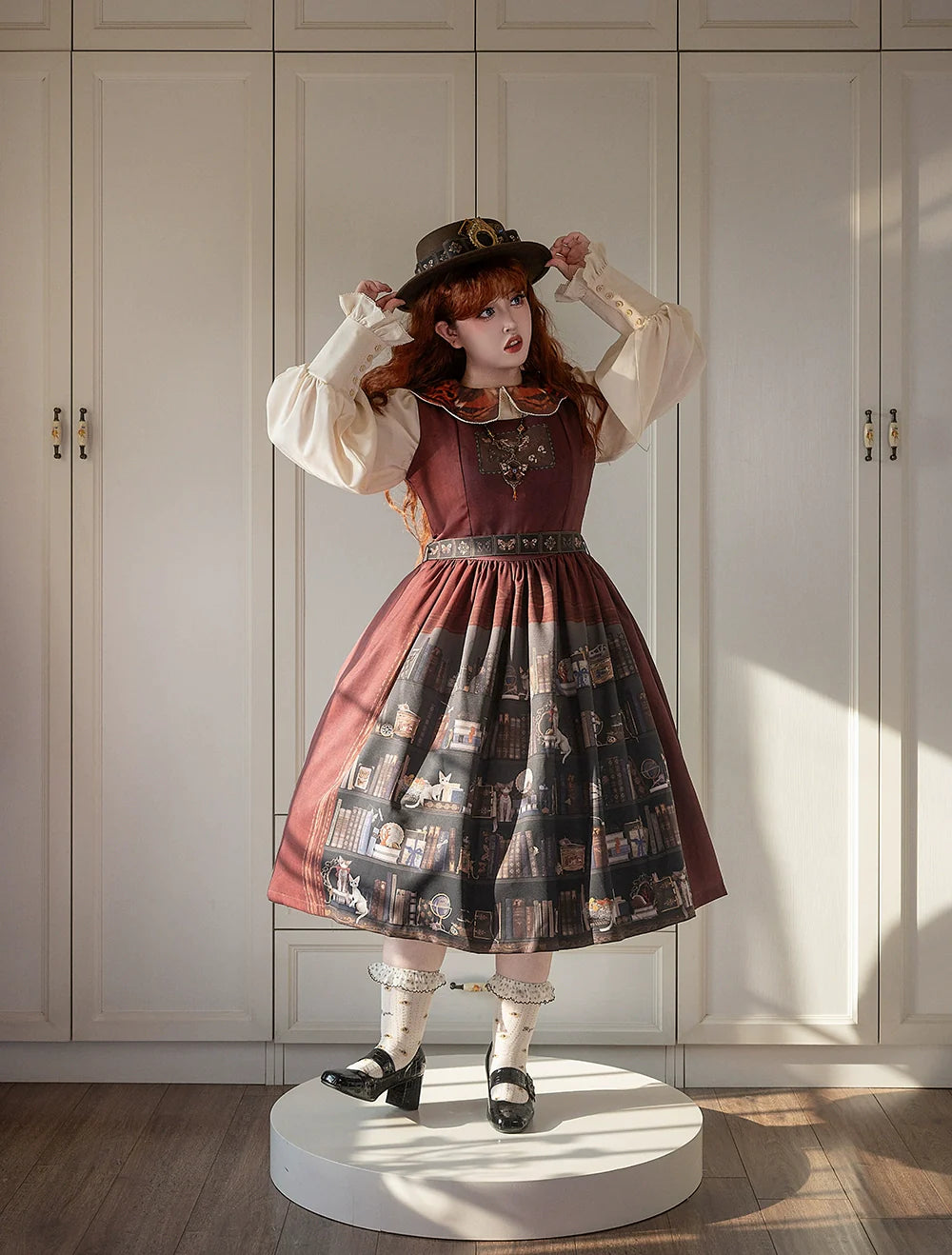 Miss Point - German Bookshelf - Classic Lolita Printed JSK Dress