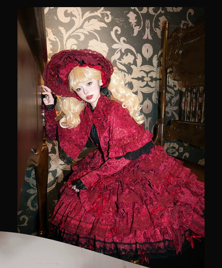 Lost Aqua - Vintage Lolita Dress Set, Cotton Shirt