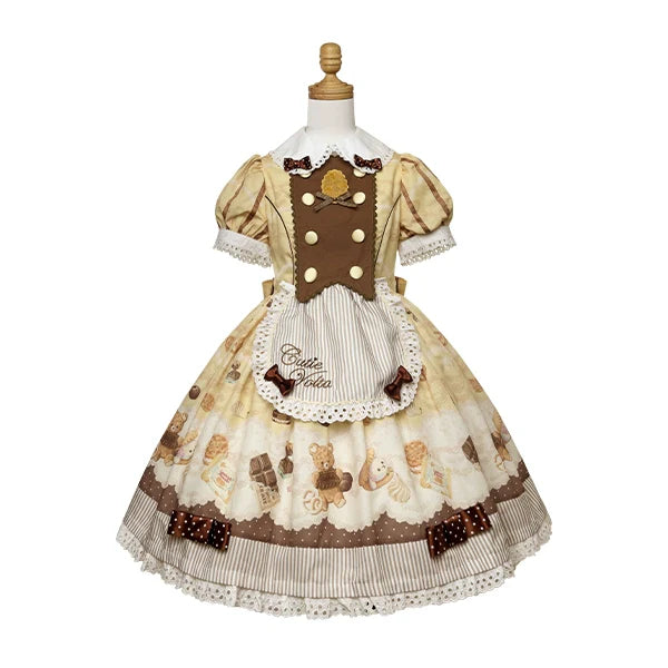CutieVolta - Blissful Confectionery - Sweet Lolita OP Dress Bear Print JSK
