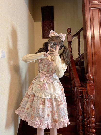 Akiyama Future Studio - Kawaii Little Bear Lolita Salopette Daily Lolita JSK
