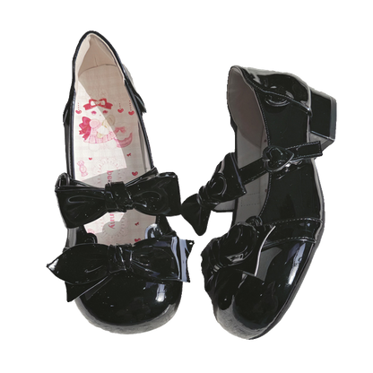 Beauty Bunny - Kawaii Lolita Shoes Low Heels Round Toe PU Shoes
