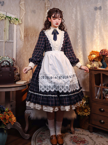 Miss Point - Rose Silhouette 3.0 - Plaid Vintage Classic Lolita OP