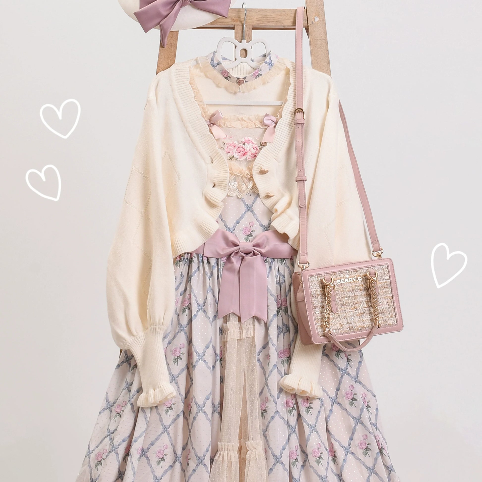 MIST - Cookie - Vintage Lolita Cardigan Short Sweater Multicolors