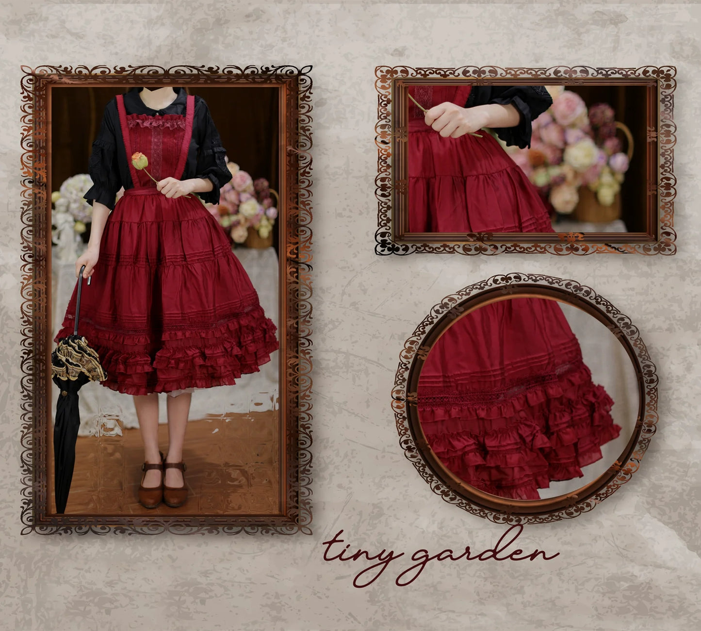 Tiny Garden - Swallowtail Butterfly - Elegant Lolita Salopette Multicolors