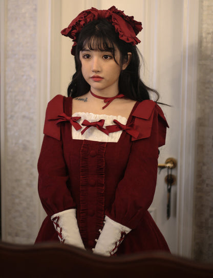 Sweet Wood - Annie's Gift - Elegant Velvet Lolita OP Dress