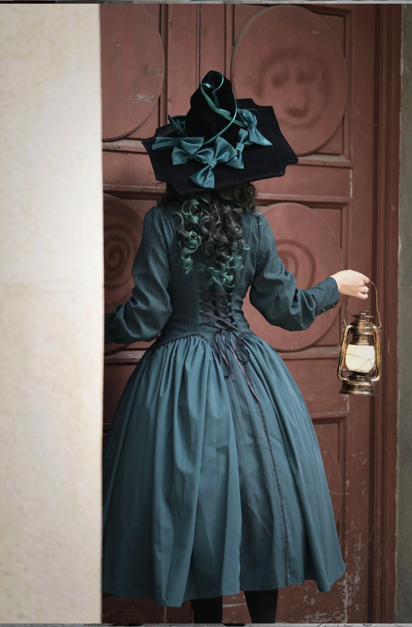 Lilizi - Redemption Song - Gothic Lolita OP Dress Cross Embroidery Tiered Hem