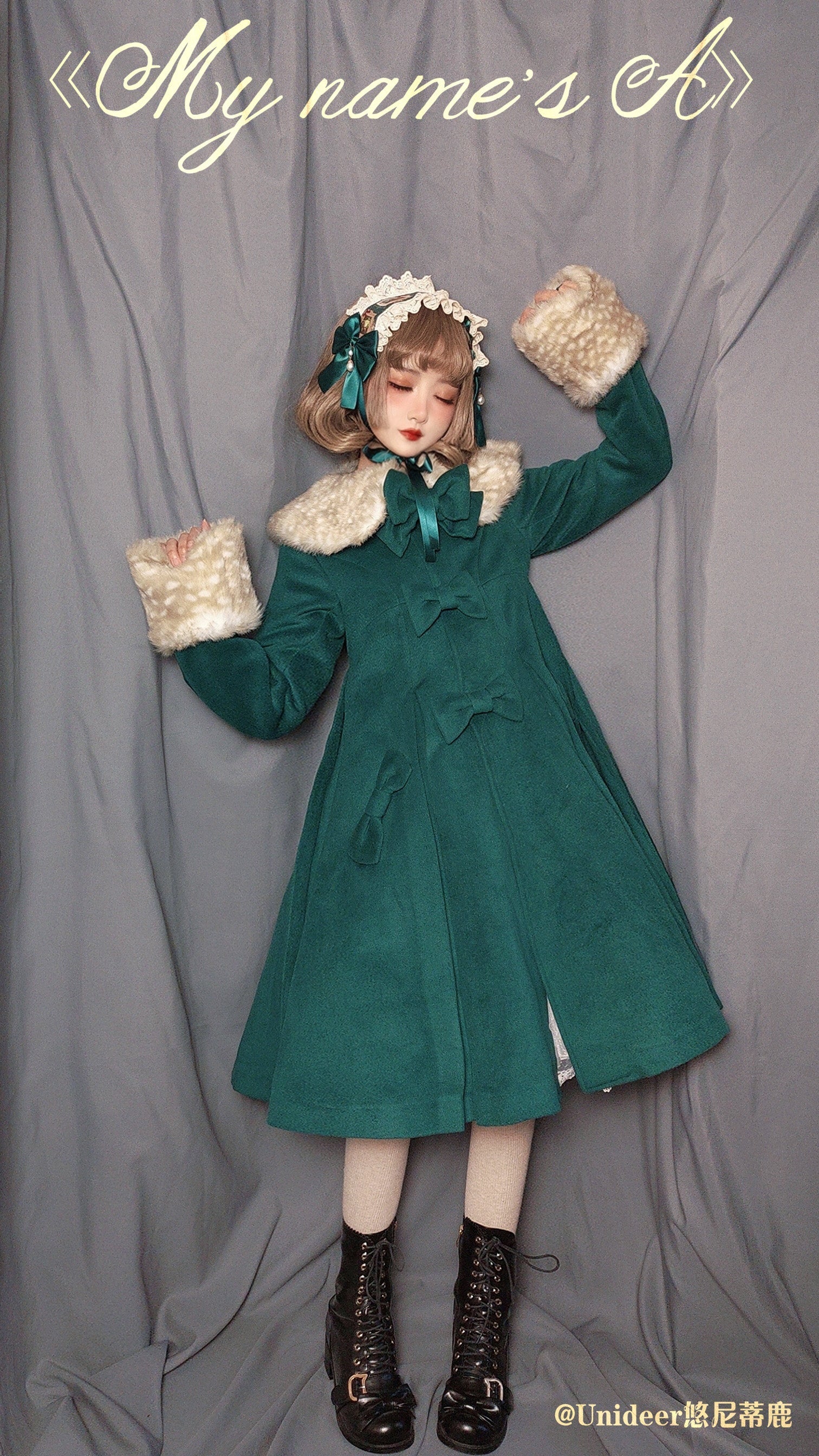 Unideer - Casual Lolita Winter Wool Down Coat Multicolors