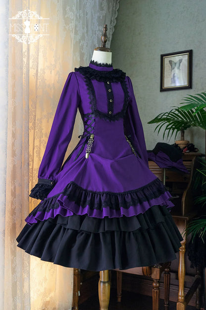 Miss Point - Perintz Manor - Gothic Lolita OP Long Sleeve Retro Lolita Dress