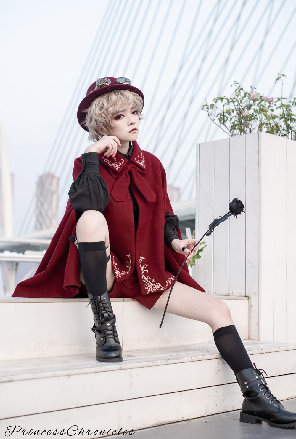 Princess Chronicles - Medieval Ouji Lolita Embroidered Cape