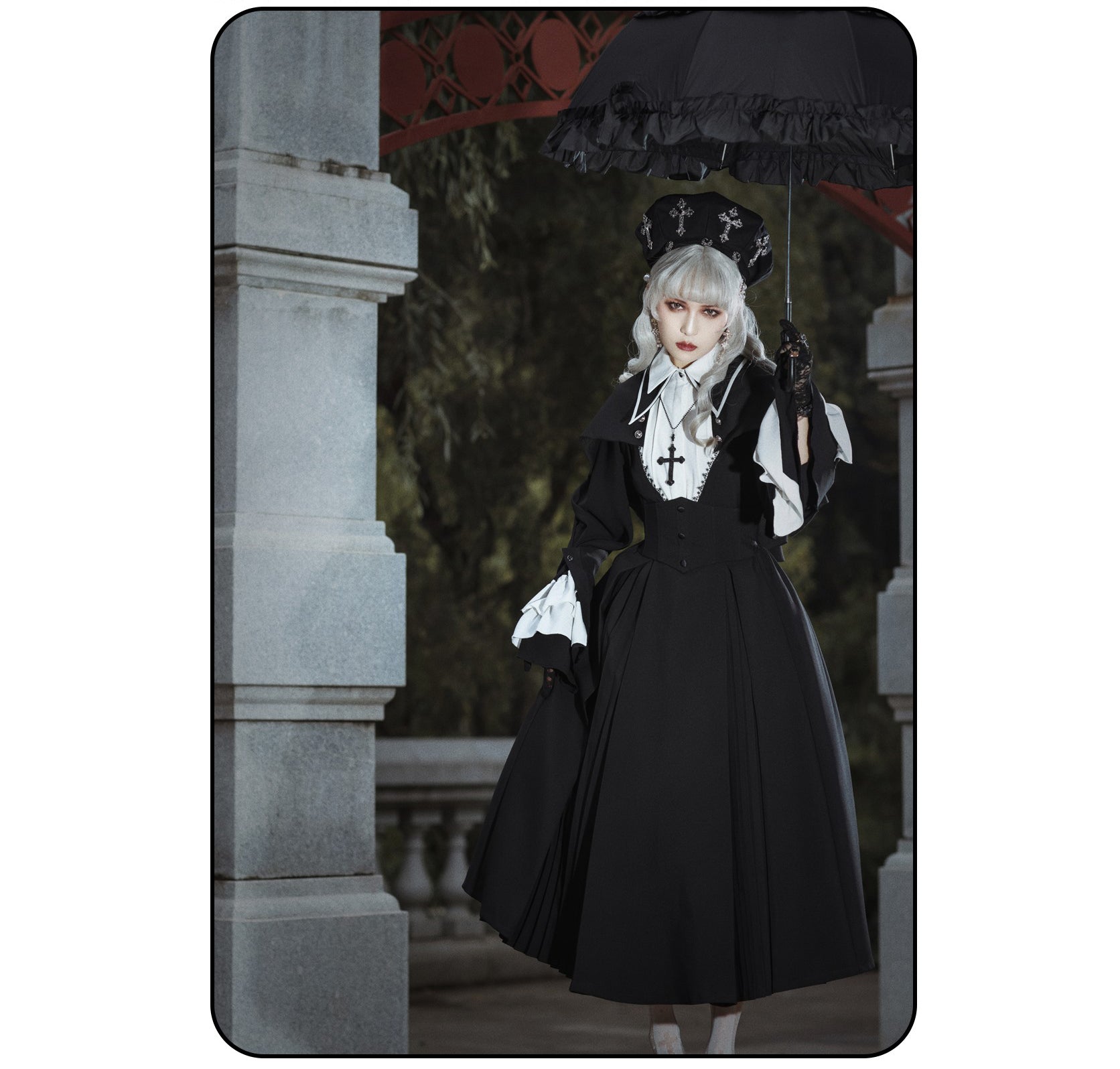 Susin Lolita - Cross Praise - Nun Style Gothic Lolita Dress and Blouse