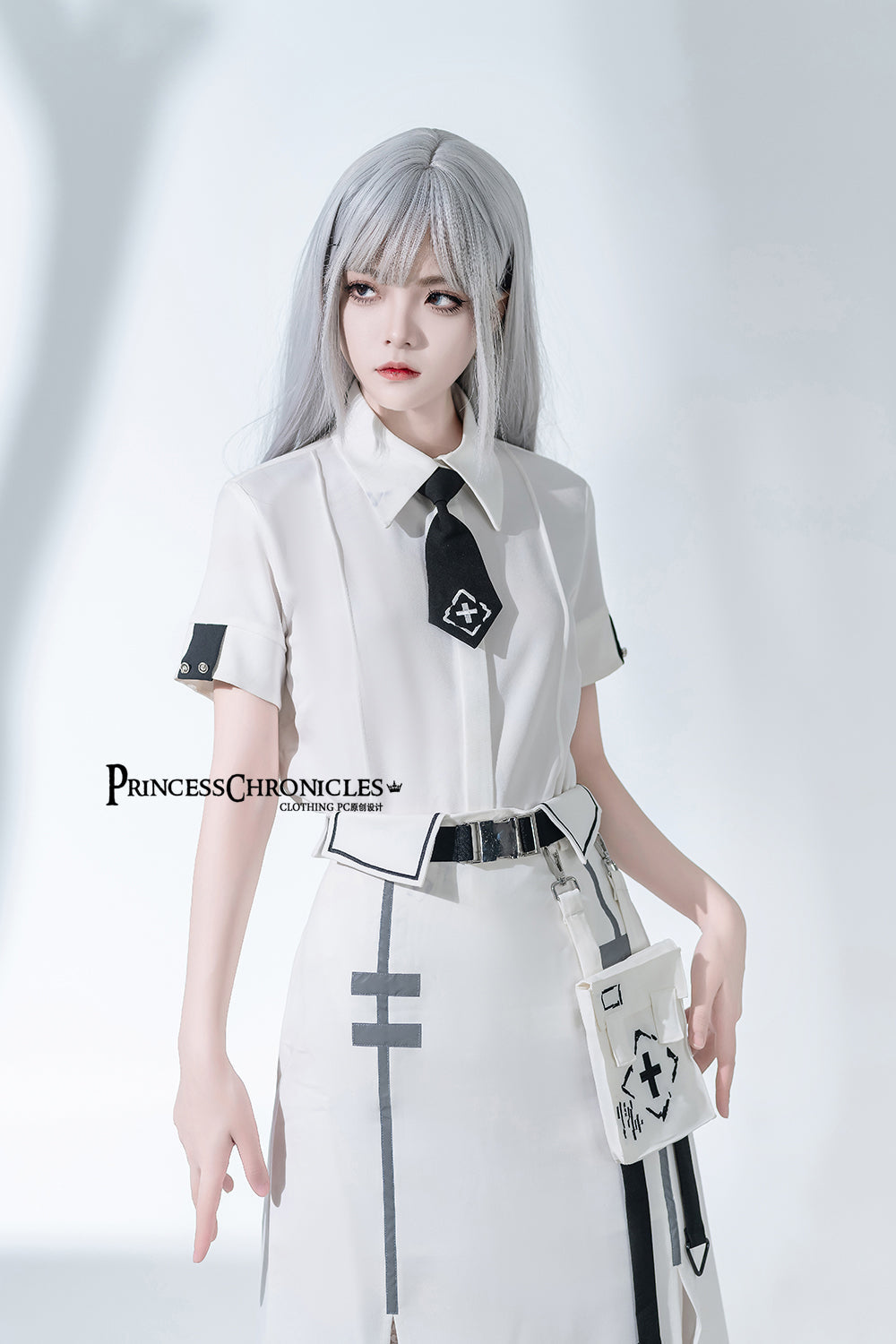 Princess Chronicles - Dry sea and Ashlar - Techwear-inspired White Cloak Set