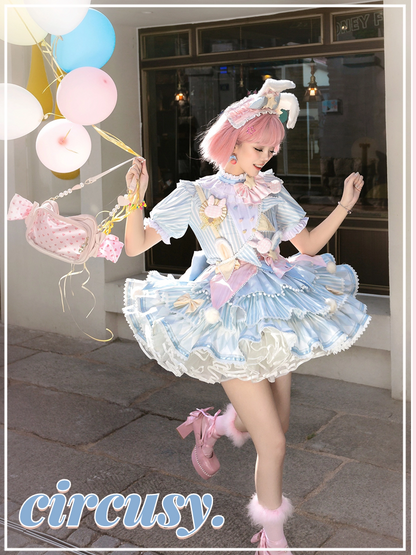 Forest Fluorescent Carps - Ouji Lolita Suit Circus Prince Shorts and OP Dress