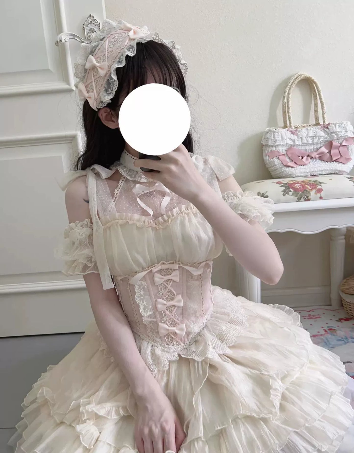 Original Design - Heart Flutter Love - Sweet Lolita Accessoriy Set and Inner Wear Multicolors