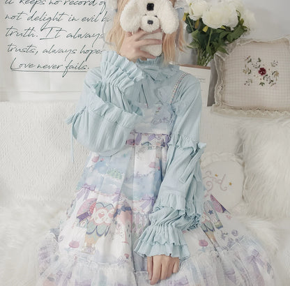 MIST - First Snow - Sweet Lolita Sweater Winter Puff Sleeve Knitting Innerwear