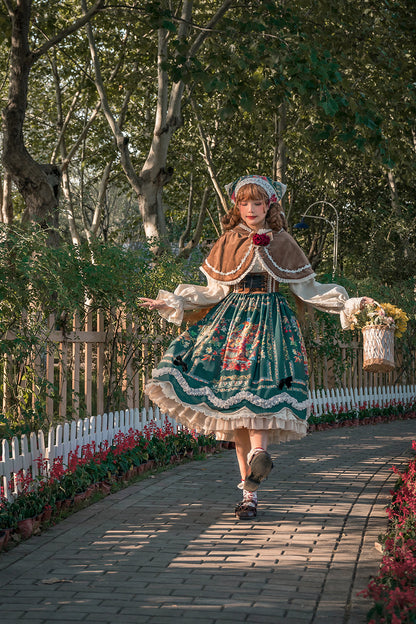 Miss Point - Praise of Abundance - Bavarian Style Lolita Velvet Hooded Cape