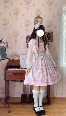 Sugar Girl - Bear Tea Party - Sweet Lolita JSK and Headdress