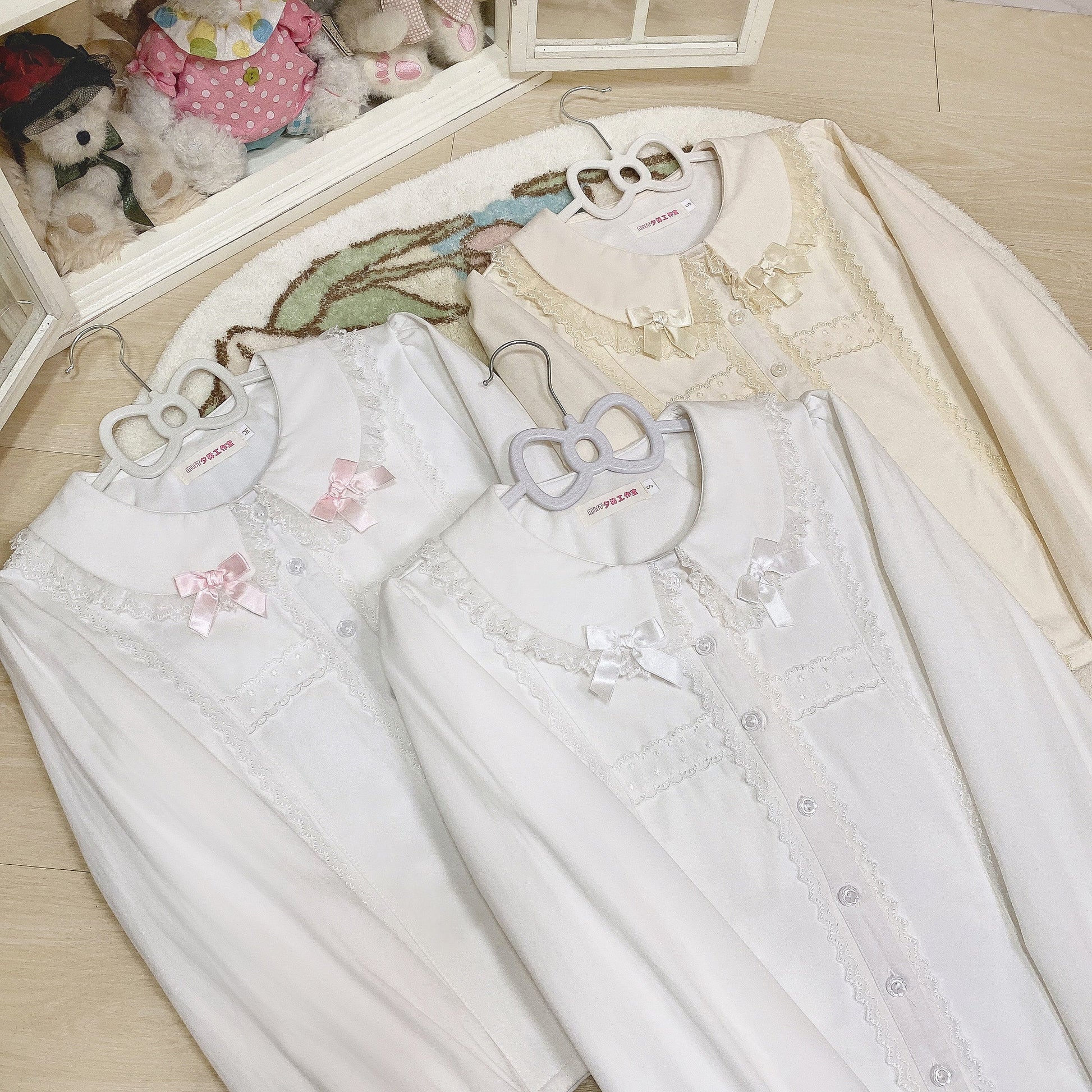 MIST - Grace Deer - Sweet Lolita Blouse with Peter Pan Collar and Long Sleeves