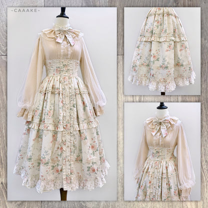 Kencrlo - Dim Moonlight - Classic Lolita Chiffon Yarn Inner Blouse